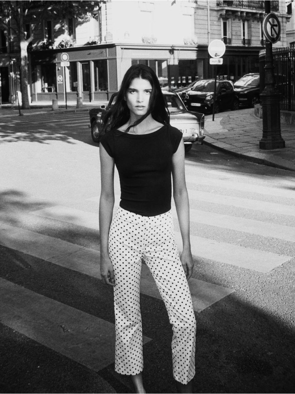 Zara Polka Dot Cropped Pants NWT Size XS/S